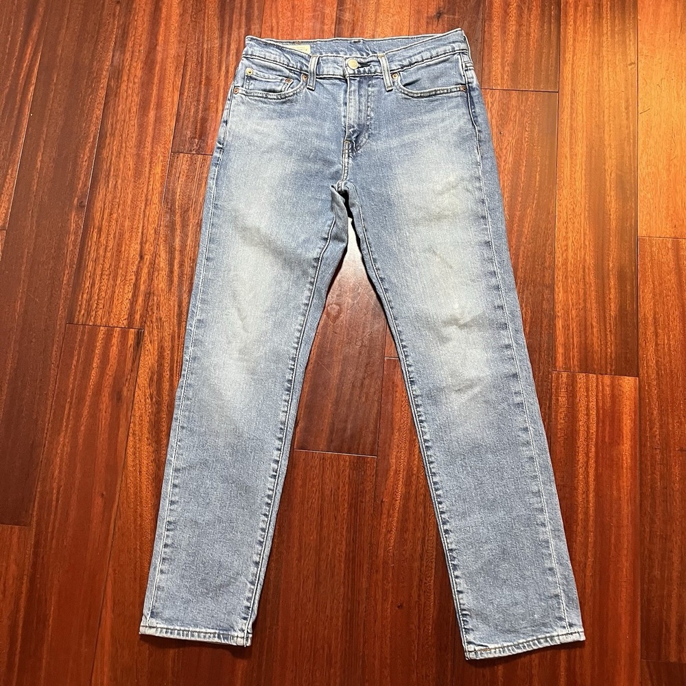 Levis Jeans Mens 29x30 Fits 29x29 Blue Light Wash 511 Slim Fit PREMIUM Grunge *